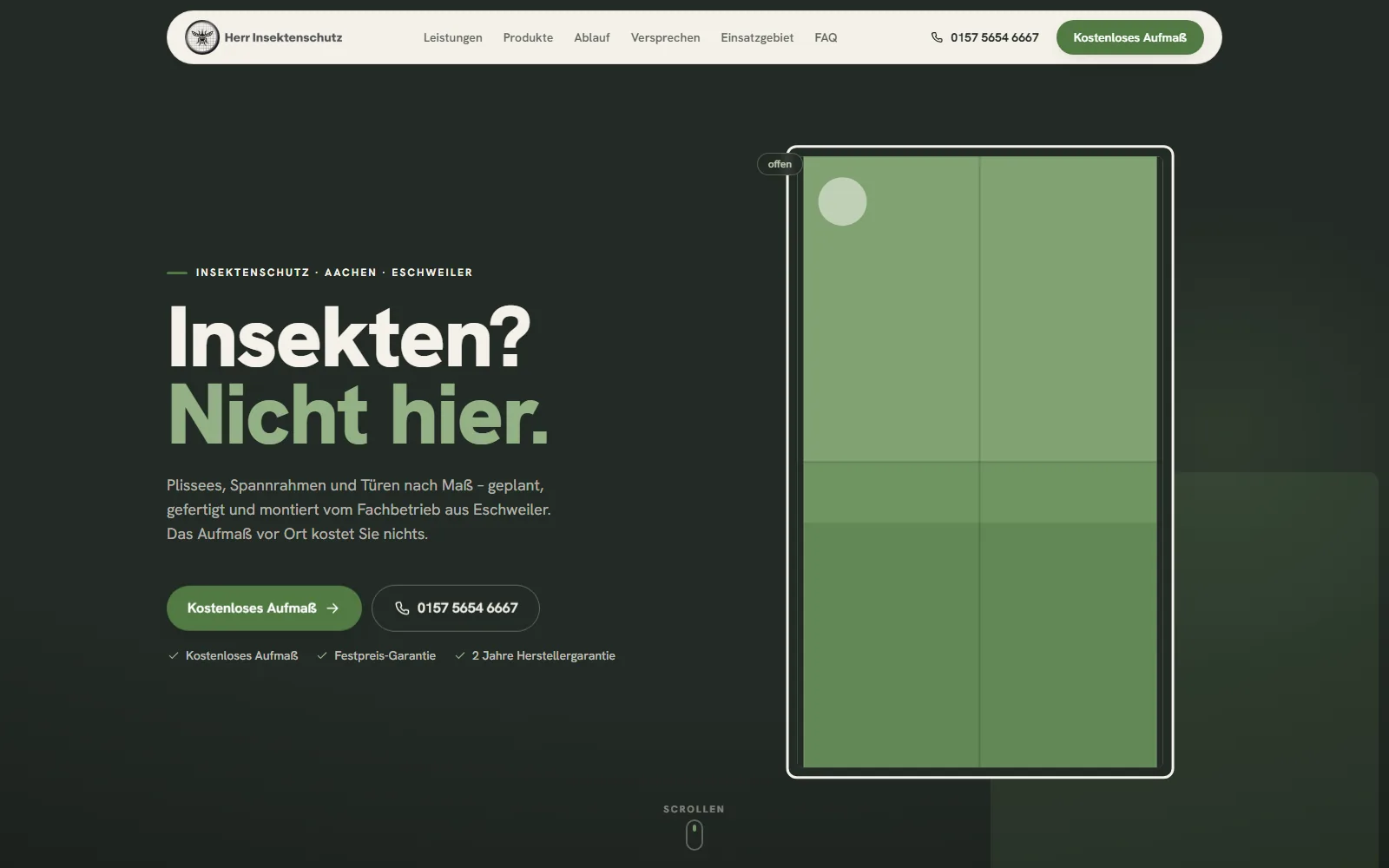 Herr Insektenschutz — Website-Vorschau