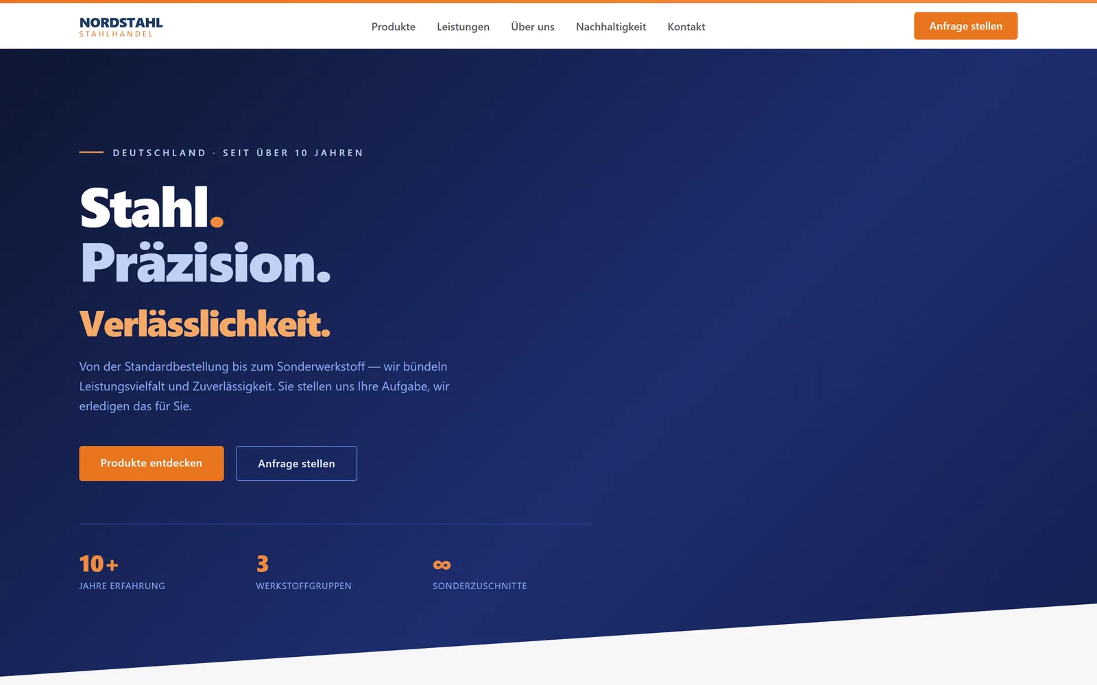 NordStahl — Website-Vorschau
